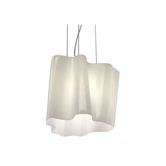Suspension Logico en Verre, Verre soufflé – Couleur Blanc – 24 x 24 x 22 cm – Designer Michele de Lucchi