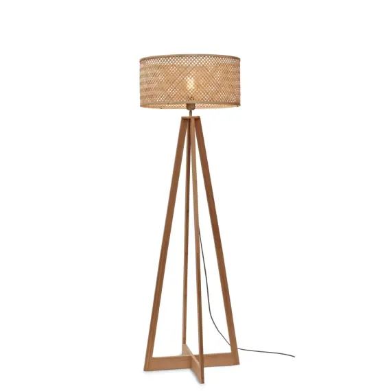 Lampadaire bambou abat-jour bambou naturel, h. 145cm