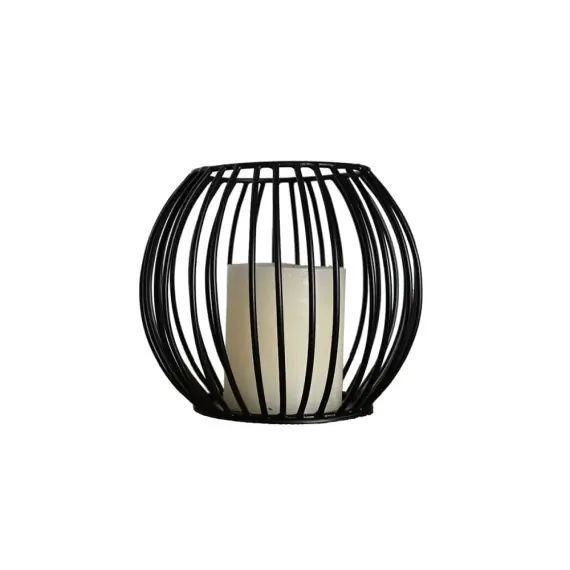 Photophore métal rond 16×14 cm