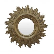 Miroir soleil style baroque or