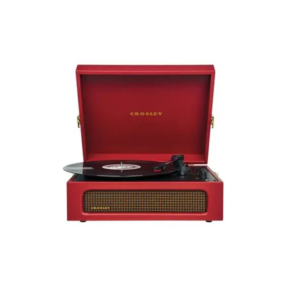 Platine vinyle portable avec Bluetooth rouge