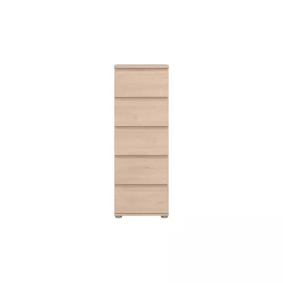 Chiffonnier 5 tiroirs NEO coloris chêne Brooklyn