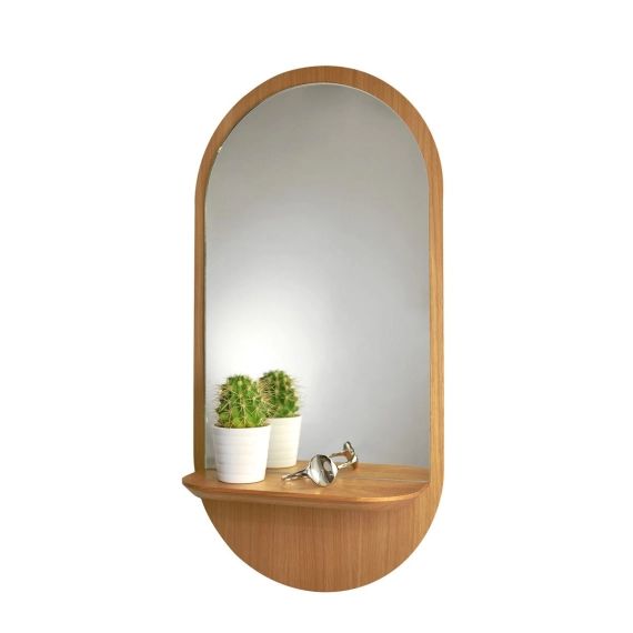 Miroir mural avec tablette Solstice