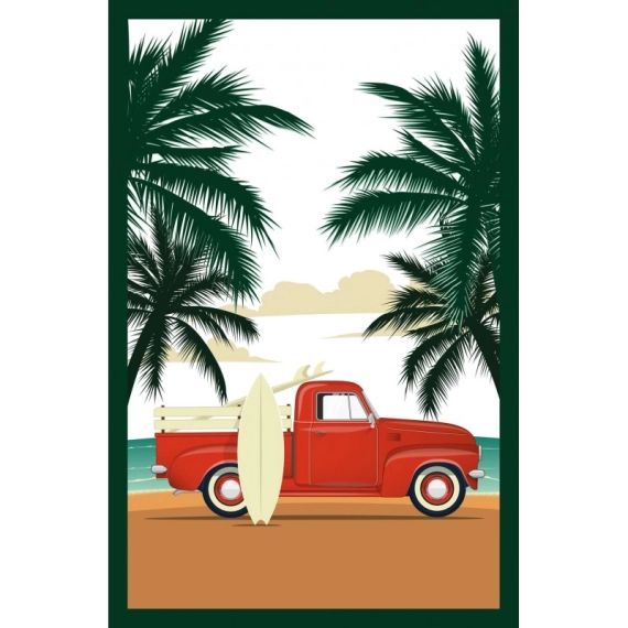 Tableau sur verre synthétique van life 42×63 cm