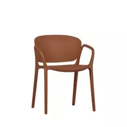 Bent – Lot de 2 chaises de jardin – Couleur – Terracotta