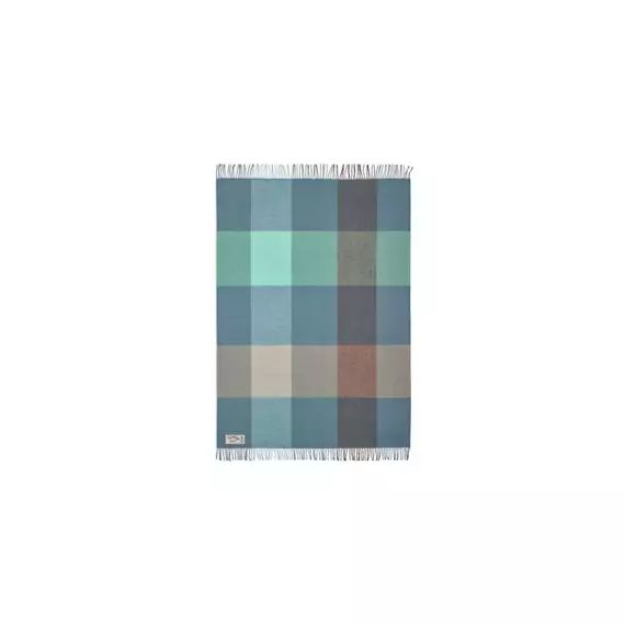 Plaid Plaid en Tissu, Laine – Couleur Bleu – 26.21 x 26.21 x 26.21 cm – Designer Carole Baijings