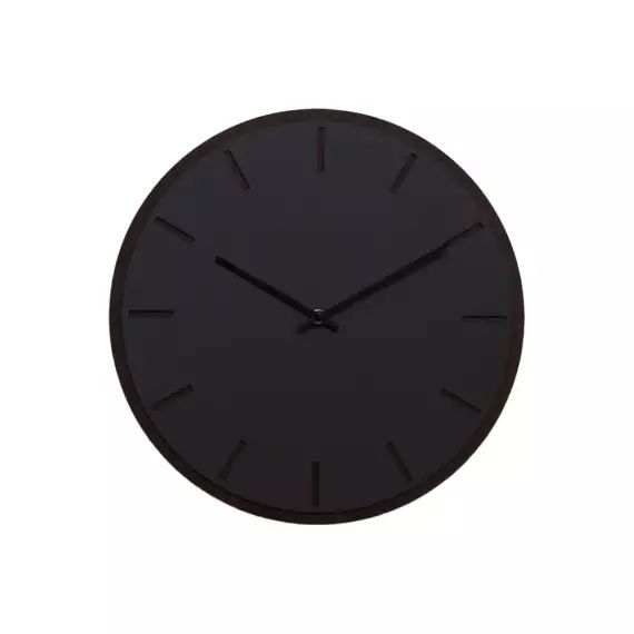 Horloge murale en linoléum noir D28cm