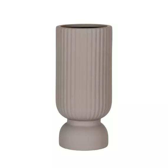 Vase en céramique D12,5cm gris