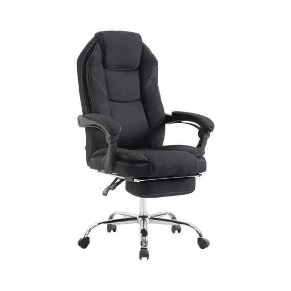 Chaise de bureau réglable pivotante en tissu Noir