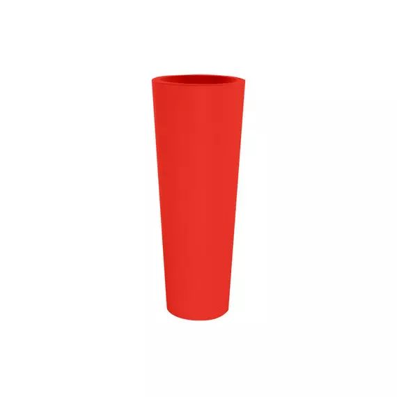 Pot de fleurs New pot en Plastique, Polyéthylène – Couleur Rouge – 36 x 36 x 90 cm – Designer Paolo Rizzatto