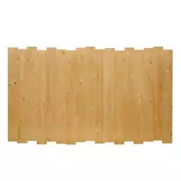 Tête de lit en bois d’épicéa en couleur marron clair pour lit 90 cm