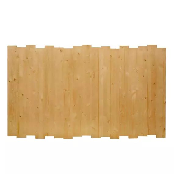 Tête de lit en bois d’épicéa en couleur marron clair pour lit 90 cm