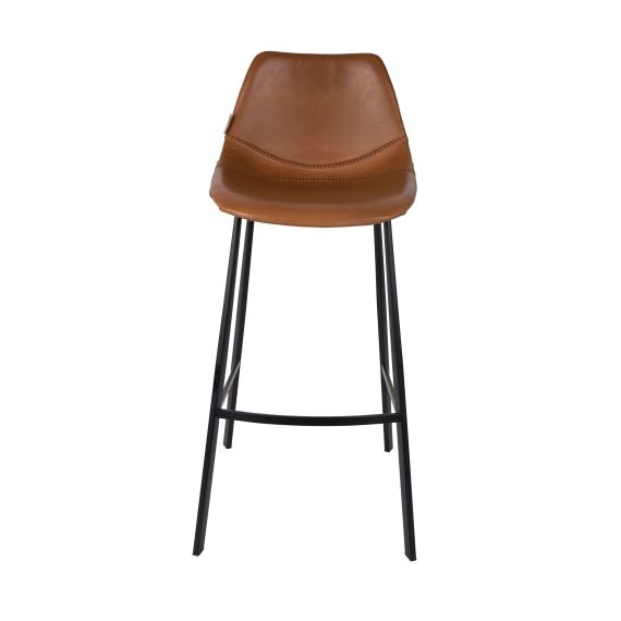 Tabouret de bar en cuir marron