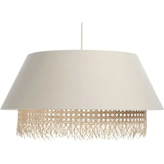 Suspension Rotin Blanc 50x50x26 cm