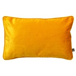 Coussin jaune en velours 30×50 cm uni