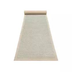 Tapis exterieur tissé plat motif turquoise beige 80×300