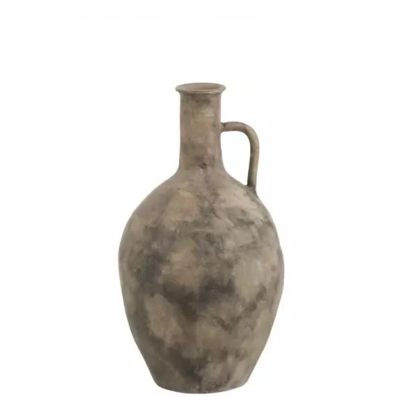 Vase anse céramique marron/gris H55cm