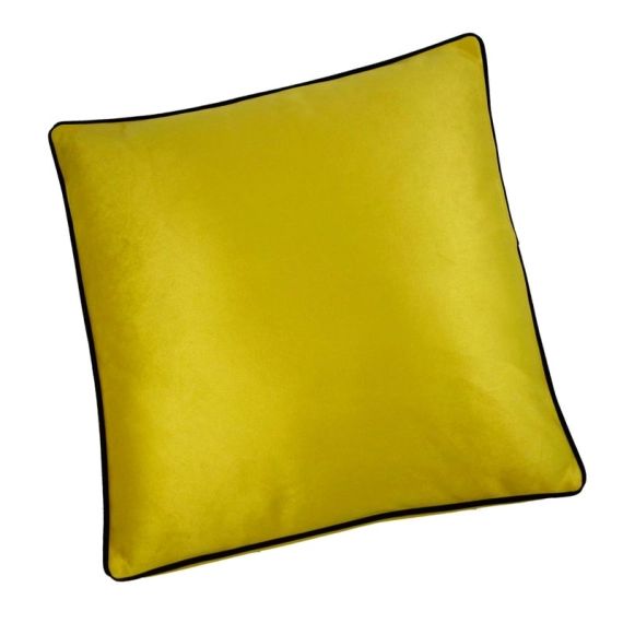 Coussin Bristol chic, jaune l.80 x H.80 cm