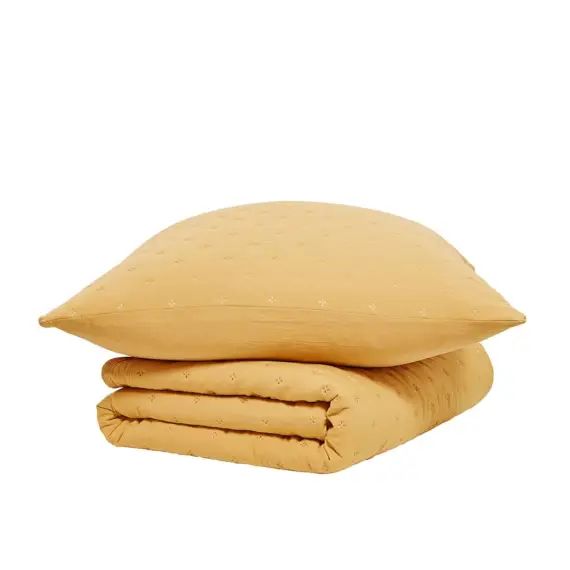 Couvre lit boutis jaune 220×240