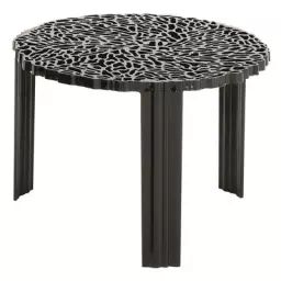 Table basse T-Table en Plastique, PMMA – Couleur Noir – 60 x 60 x 36 cm – Designer Patricia Urquiola