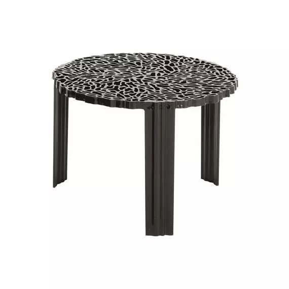 Table basse T-Table en Plastique, PMMA – Couleur Noir – 60 x 60 x 36 cm – Designer Patricia Urquiola