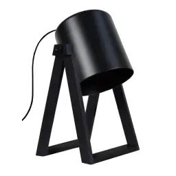 Lampe de bureau bois noir