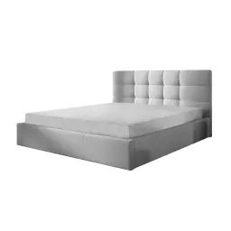 Lit coffre 160×200 gris clair