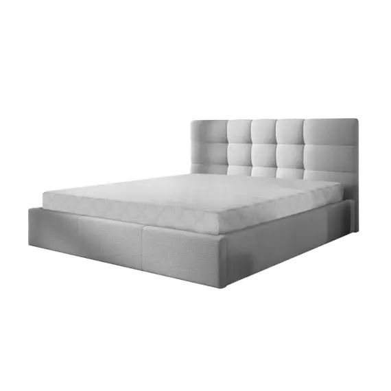 Lit coffre 160×200 gris clair