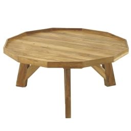 Table basse ronde en bois 70 cm