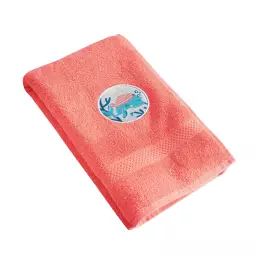 Serviette de bain enfant rose 70×130 en coton
