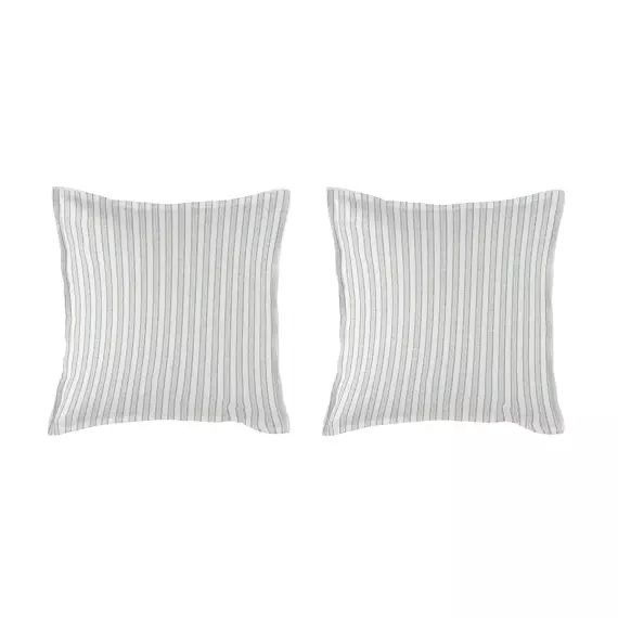 2 Taies d&rsquo;oreiller en percale de coton organic 50×50+2,5 cm vert clair