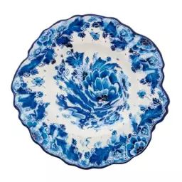 Assiette à dessert Classic on acid en Céramique, Porcelaine fine – Couleur Bleu – 21.8 x 21.5 x 3 cm – Designer Diesel Creative Team