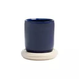 Pot de fleurs Pot de fleurs en Céramique, Grès – Couleur Bleu – 24.5 x 24.5 x 25 cm