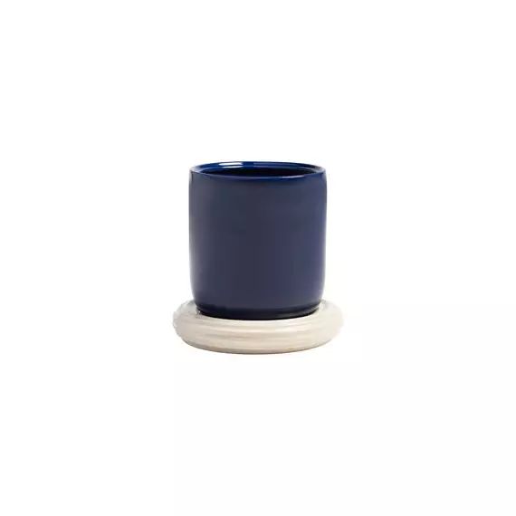 Pot de fleurs Pot de fleurs en Céramique, Grès – Couleur Bleu – 24.5 x 24.5 x 25 cm