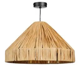 Suspension en raphia marron clair D40