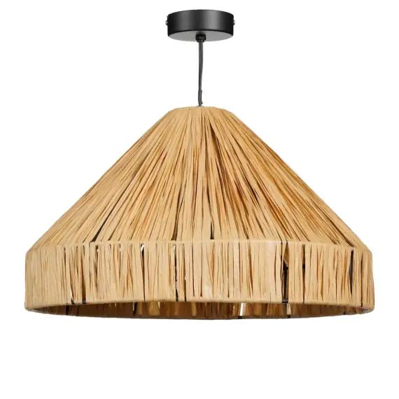 Suspension en raphia marron clair D40