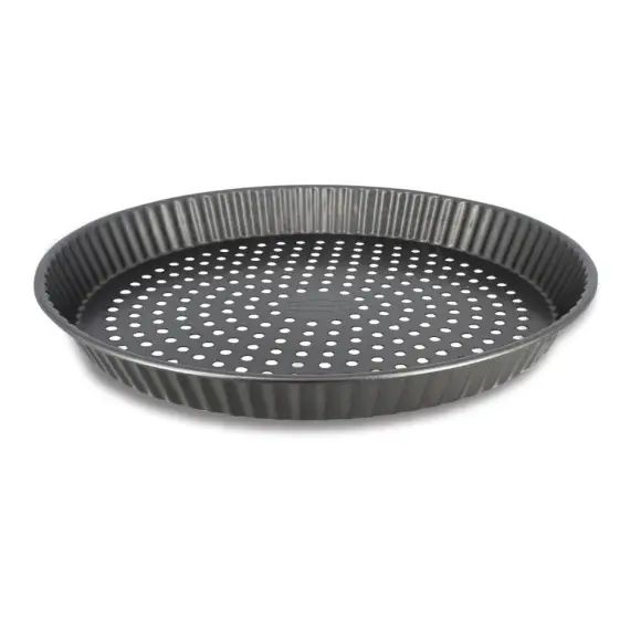 Moule à tarte perforé en acier carbone 32 cm