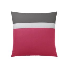 Taie d’oreiller bicolore en coton  63 x 63