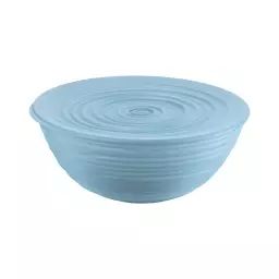Saladier avec couvercle en plastique recyclé bleu 25 cm