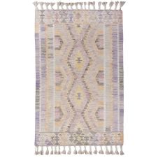 Tapis kelim Berber en laine fait à la main violet 140×200