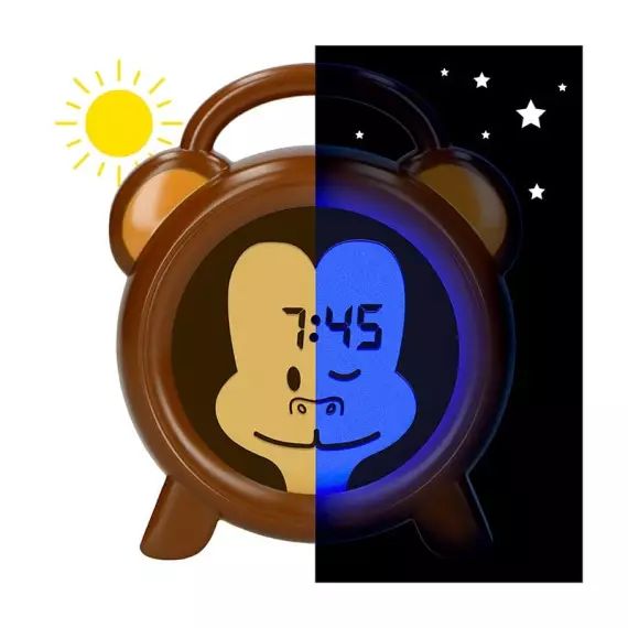 Reveil educatif Et Veilleuse Alecto Bc100 Monkey