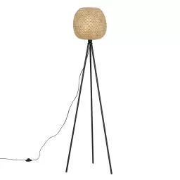 Lampadaire en bambou, hauteur 166,5 cm