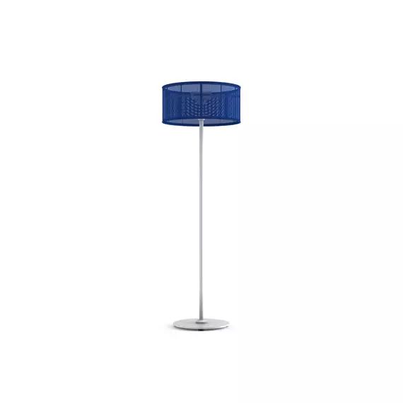 Lampadaire solaire d’extérieur Padère en Tissu, Toile Batyline® – Couleur Bleu – 63.16 x 63.16 x 170 cm