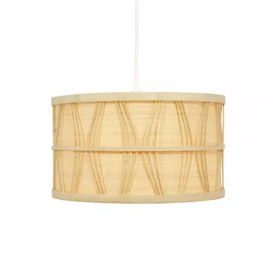 Suspension en paille japonaise et bambou naturel