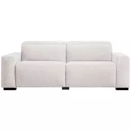 Canape droit relax électrique 3 places MONZA coloris blanc