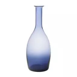 Carafe Vases en Verre, Verre soufflé bouche – Couleur Bleu – 10 x 10 x 29.5 cm