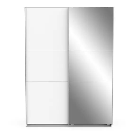 Armoire 2 portes coulissantes et miroir – L148 cm
