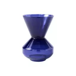 Vase Neck en Verre – Couleur Bleu – 37.8 x 37.8 x 40 cm