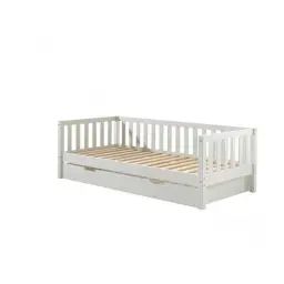 Lit banquette 90×200 sommier tiroir de lit inclus blanc
