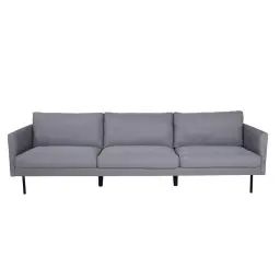Canapé droit 3 places en tissu gris
